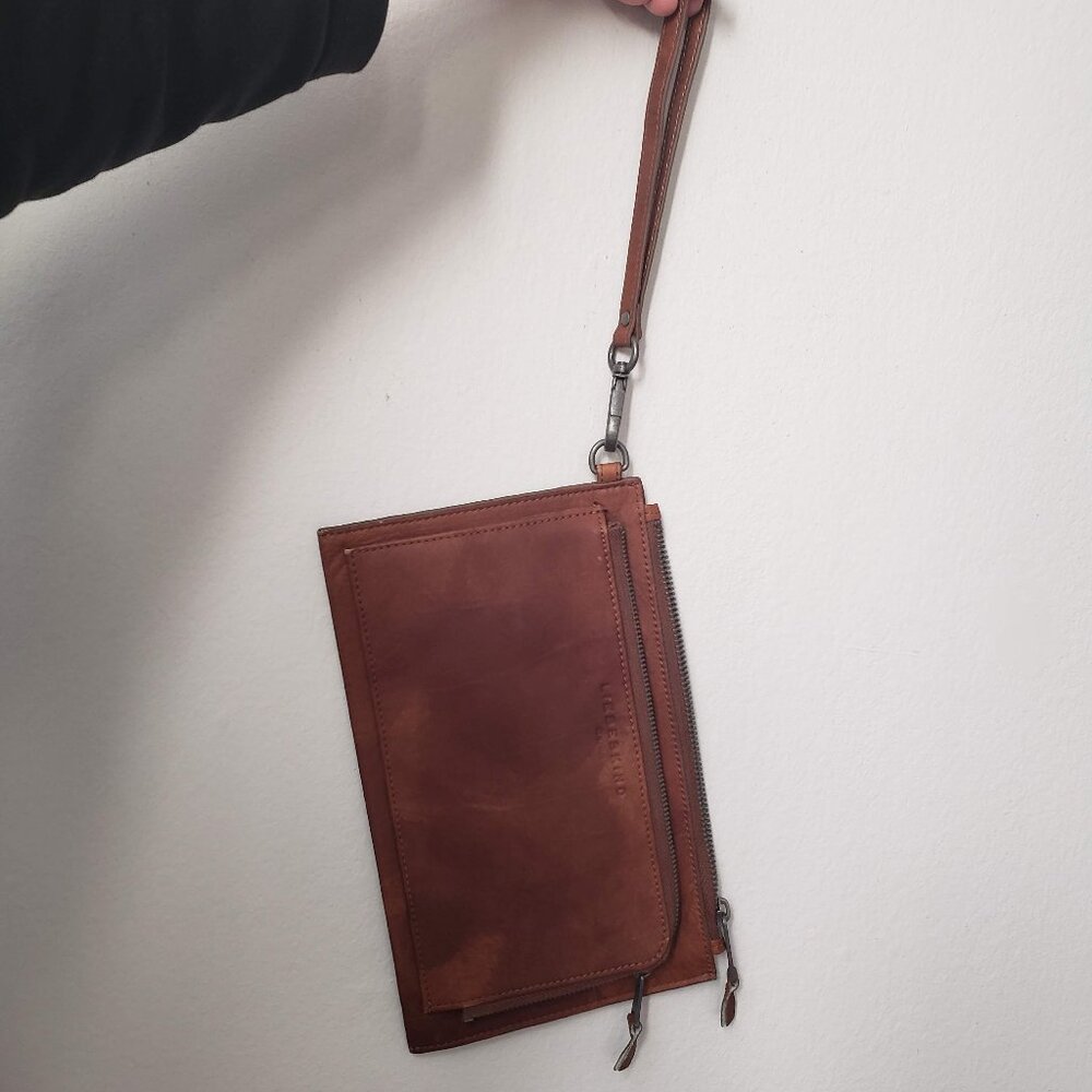 Brown Leather Liebeskind Berlin Clutch Wristlet